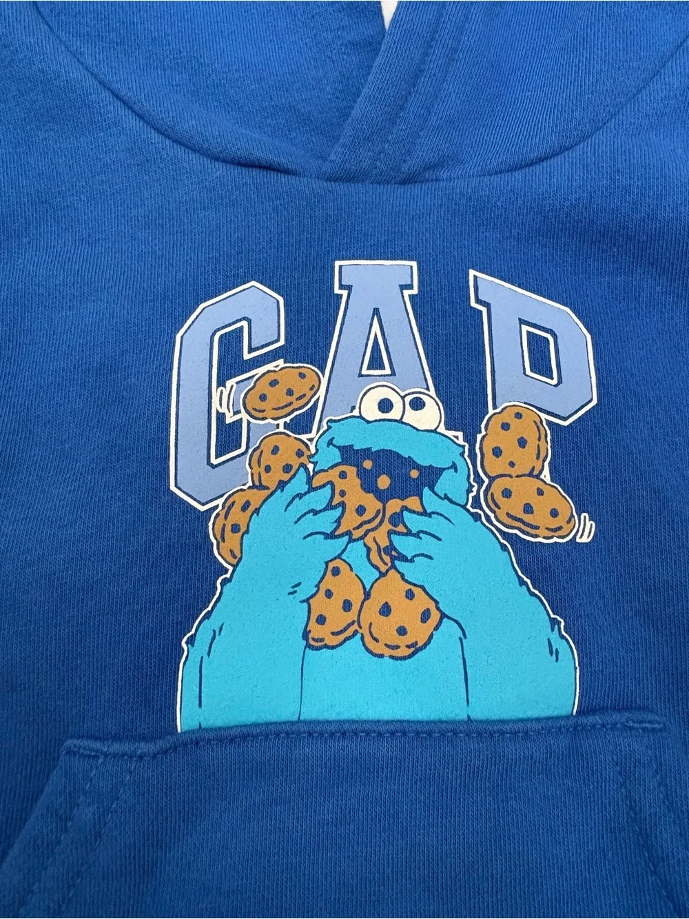 Gap Baby Hoodie 12-18M Sesame Street Cookie Monster Sweatshirt Pullover